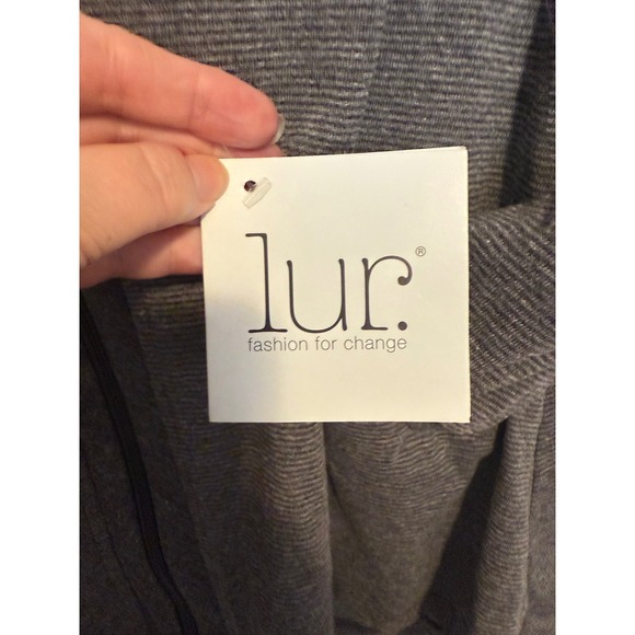 Lur Fashion for Change Gray Striped Zip Up Tunic‎ Top Small - Picture 4 of 6